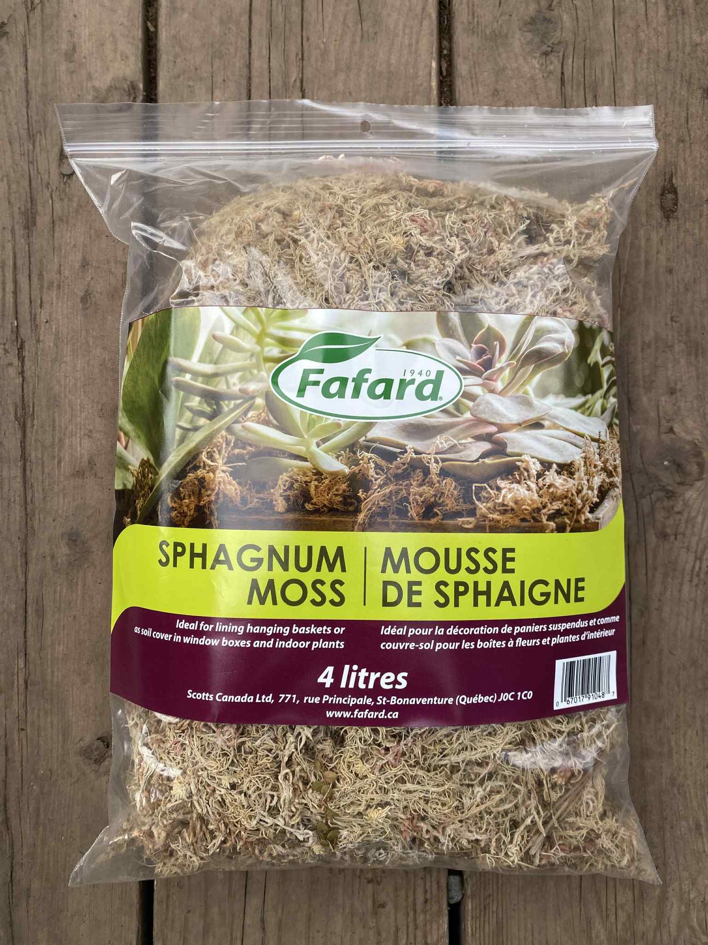 Fafard – Mousse de sphaigne (Sphagnum Moss) – 4 L