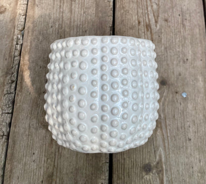 Cache-Pot Blanc Picot